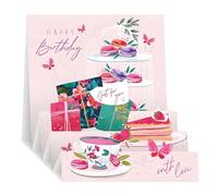 3D Pop Up Birthday Card - Female Birthday Card for Her - Just For You - Afternoon Tea Design - Special Finishes - Made in the UK - Eco-Friendly