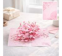 3D Pop-Up Bouquet Greeting Card With Envelope And Message Note, Paper Flower Love Keepsake For Wife Girlfriend, For Valentine’s Day Anniversary Birthday, 24 Designs (K)