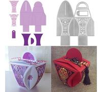 3D Pop Up Box Dies for Card Making Render Favour Box Metal Cutting Dies for DIY Scrapbooking Candy Box Christmas Thanksgiving Metal Die Cuts for Paper Crafting Handmade Crafts Arts Projects