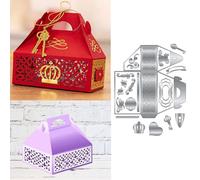 3D Pop Up Box Metal Cutting Dies for Card Making DIY Scrapbooking Carton Favour Box Metal Die Cuts for Paper Crafting Handmade Crafts Embossing Stencil Punch Template Molds Christmas Halloween Dies