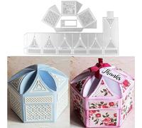 3D Pop Up Box Metal Cutting Dies for Card Making DIY Scrapbooking Favour Box Metal Die Cuts Punch Template Molds for Paper Crafting Halloween Christmas Candy Box Dies Metal Handmade Crafts