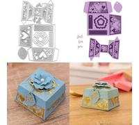 3D Pop Up Box Metal Cutting Dies for Card Making DIY Scrapbooking Favour Trinket Box Metal Die Cuts for Paper Crafting Handmade Crafts Embossing Stencil Punch Template Molds Christmas Halloween Dies