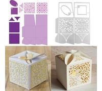 3D Pop Up Box Metal Cutting Dies for Card Making DIY Scrapbooking Square Petal Box Metal Die Cuts Punch Template Molds for Paper Crafting Halloween Christmas Candy Box Dies Metal Handmade Crafts