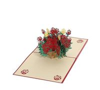 3D Pop-Up Card Flower Maple Cherry Tree Wedding Invitation Greeting Birthday Party Postcard With Envelopes 3D Pop Up Invitation Card(Color 9)