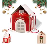3D Pop Up Christmas House Gift Boxes,12 Pack Large Boxes,Cookie Candy Packaging,Festive Goodie Bags Decorations(A-1PC)