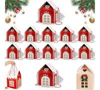 3D Pop Up Christmas House Gift Boxes,12 Pack Large Boxes,Cookie Candy Packaging,Festive Goodie Bags Decorations(A-12pcs)