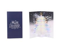3D Pop Up Christmas Tree Greeting Cards 2024 New Christmas Card Merry Christmas Greeting Cards with Envelopes, Funny Christmas Cards with Xmas Tree for Family, Friends (Blue)