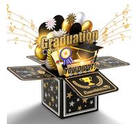 3D Pop-up Graduation Card with Music and Lights, Graduation Gift Card with Envelopes Congrats Grad Cards, Perfect for High School and University Graduates, Ideal graduation Gifts for Son and Daughter