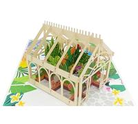 3D Pop-Up Greenhouse Card with Flowers and Butterflies, Anniversary and Birthday Gift Card