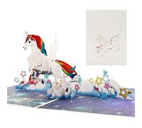 3D Pop Up Greeting Card, Handmade Birthday Cards, w/Envelope, Blank Card, Thanksgiving Card, Valentine's Day, Christmas, Anniversary, Wedding,Wife,Mom,Sister,Childs,Girlfriend (Unicorn)