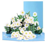 3D Pop Up Greeting Cards, Flower Bouquet Greeting Cards Birthday Cards Graduation Gift Cards Anniversary Birthday Cards for Mum, Wife, Lovers, Valentines, Birthday, Anniversary (Light Blue)