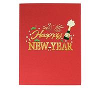 3D Pop-up Greeting Cards - Holiday 3D Pop-up Greeting Cards, Supplies with Stunning Firework for Souvenir, Holiday Decoration, New Year Celebration