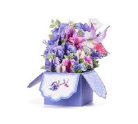 3D Pop Up Handmade Card, Butterflies Flower 3D Pop Up Greeting Cards Multicolor for Valentine's Day Mother's(AD-HZH-091)