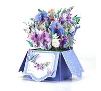 3D Pop Up Handmade Card, Butterflies Flower 3D Pop Up Greeting Cards Multicolor for Valentine's Day Mother's(AD-MYF-115)