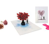 3D Pop Up Heart Tree Card, Handmade Love Tree Pop Up Card, 3D Popup Cards for Valentines Day, Wedding, Anniversary, Love, Romance, Card for Husband Wife Boyfriend Girlfriend, L08