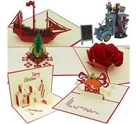 3D Pop-Up Luxury Cards for Valentine's Day: Romantic Bundle with Bonus Cards for Birthdays, Anniversaries, Mother's Day, Father's Day, and Christmas (Mixed Bundle A)