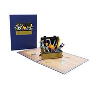3D Pop-Up Toolbox Dad Father's Day Card with Envelope & Blank Note Card - Handyman Dad DIY Greeting Card, Premium Keepsake Card for Papa Stepdad from Son Daughter, Father's Day Unique Gift