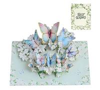 3D Pop Up Valentine Card, 3D Forever Flowers Rose Bouquet Greeting Gards Gift, Romantic Flower Card Birthday Cards Gift for Women, Mun, Wife, Girlfriend (E)