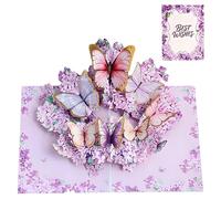 3D Pop Up Valentine Card, 3D Forever Flowers Rose Bouquet Greeting Gards Gift, Romantic Flower Card Birthday Cards Gift for Women, Mun, Wife, Girlfriend(D)