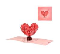 3D Pop Up Valentine Card, 3D Forever Flowers Rose Bouquet Greeting Gards Gift, Romantic Flower Card Birthday Cards Gift for Women, Mun, Wife, Girlfriend(K)