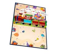3D Popup Birthday Train Money Holder Card - Creative Design for Celebrations, Graduation s, Party Decor