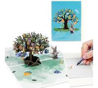 3D Popup Easter Card - Handmade Artisan Easter Celebration Greeting Card with Eggs Tree Designs, Foldable Festive Card for Holiday Gifting (1PCS)
