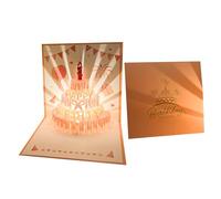 3D Popup Greeting Cards - 15 x 15 cm Large Paper | Musical Birthday Postcard | Celebration Decoration for Sister, Wife, Husband, Daughter, Children and Women | Heartfelt Keepsake for Special Occasions