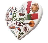 3D Portugal Heart-Shaped Refrigerator Magnet Tourist Souvenirs Resin Magnetic Stickers Fridge Magnet Home & Kitchen Decoration from China (Portugal)