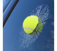 3D Prank Car Decals - Tricky Broken Glass Sticker for Car | Funny Tennis Ball Baseball Auto Windshield Sticker | Creative Window Decals Decoration for SUVs Sedans Home(B)