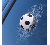 3D Prank Tricky Broken Glass Sticker, Window Ball Hits Stereo 3D Car Window Sticker, Funny Self Adhesive Cars Bumper Stickers Decals