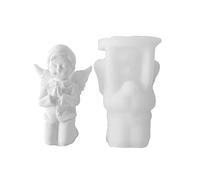 3D Prayer Angel Silicone Mold Crystal Epoxy Molds Making Plaster Cake Chocolate Decorating Tool Angel Mold for