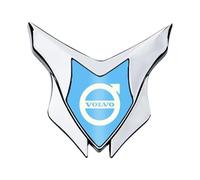3D Premium Glossy Car Emblem Sticker, for Volvo S60 Polestar 2020 2021 2022 2023 2024 2025, Gloss Auto Logo Badge Decal, Exterior Vehicle Styling Decor, Easy Installation Accessory,Silver2