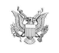 3D Presidential Badge Car Sticker Side Trunk Window Emblem Decal Silver,6.5x6.3x2cm