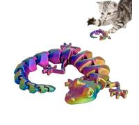 3D Print Animals - Poseable Realistic Lizard Models for Desk Display | 3D Printed Multi Joint Reptile Toy for Boys Girls, Articulated Dragon Figurine Collecting, Table Decoration Office