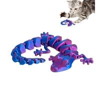 3D Print Animals - Poseable Realistic Lizard Models for Desk Display | 3D Printed Multi Joint Reptile Toy for Boys Girls, Articulated Dragon Figurine Collecting, Table Decoration Office