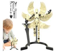 3D Print Assembly Figures - Poseable Model Toys, Figurine Set, Articulated Parts Kit | Detailed 3D Printed Characters with Snap Fit Joints for Custom Painting Assembly and Display Hobby Projects