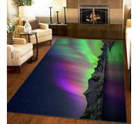 3D Print Aurora Door Mat,Bath Mat, Pet Mat,Bathroom Rug Machine Washable,Non-slip,Super absorbent,Extra Soft, pattern decoration,120x180 cm 1e60