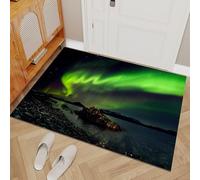 3D Print Aurora Door Mat,Bath Mat, Pet Mat,Bathroom Rug Machine Washable,Non-slip,Super absorbent,Extra Soft, Nature pattern decoration,60x90 cm 1e50