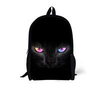 3D Print Black Cat Backpack Popular Bookbag School Rucksack for Elementary or Middle School Boys and Girls