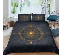 3D Print Breathable Microfibre mystic circle Comforter Cover All Season Bedding Set with Pillow Cases digital fantasy design Duvet Cover Set All Season Washable for Men Women Kids King（220x240cm）