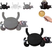 3D Print Cat Coasters,Animals Coasters Cup Cuddler,Novel&Cute Cat Mug Holder,Funny Creative Coaster in the Shape of Cats,Home Decor Tabletop Protection for Coffee & Tea,Gifts for Pet Lovers (Set A)