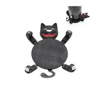 3D Print Cat Coasters,Non-Slip Heat Resistant Funny Cup Holders for Coffee & Tea, Creative Pet Lovers Coffee Table Decor, for Cat Owners (Black)