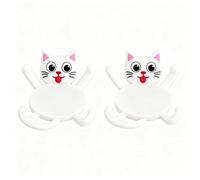 3D Print Cat Coasters,Non-Slip Heat Resistant Funny Cup Holders for Coffee & Tea, Creative Pet Lovers Coffee Table Decor, for Cat Owners (White)