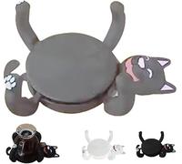 3D Print Cat Coasters,Novel and Cute Cat Mug Holder, Funny Creative Coasters in the Shape of Cats,Home Decor Tabletop Protection for Coffee & Tea, Home Party Favors For Cats Lovers (Grey)