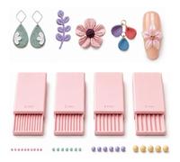 3D Print Clay Ball Maker, 2mm 3mm 4mm 5mm, Nail Art Bead Roller for 3D Gel Flowers, Polymer Clay Roller Sphere Shaper Roller Tool for Perfect Round Beads (Pink)