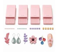 3D Print Clay Gel Ball Maker Tool, Nail Art Bead Roller for 3D Gel Flowers - Polymer Clay Roller 2mm 3mm 4mm 5mm Sphere Shaper Roller Tool for Perfect Round Beads, Earrings & Jewelry Making (Pink)