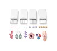 3D Print Clay Gel Ball Maker Tool, Nail Art Bead Roller for 3D Gel Flowers | Polymer Clay Roller 2mm 3mm 4mm 5mm Sphere Shaper RollerTool for Perfect Round Beads, Earrings & Jewelry Making，White