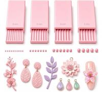 3D Print Clay Gel Ball Maker Tool, Nail Art Bead Roller for 3D Gel Flowers | Polymer Clay Roller 2mm 3mm 4mm 5mm Sphere Shaper Roller Tool for Perfect Round Beads,Earrings & Jewelry Making (Pink)