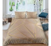 3D Print Com4table Microfibre Geometric Patterns Quilt Cover Breathable Bedding Sets w/ Matching Pillowcase Modern Abstract Comforter Cover Easy Care, Washable Bedroom Decor Double(200x200cm)