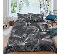 3D Print Comfortable Microfibre Abstract fan patterns Quilt Cover Set Soft Bedding Set w/ Pillowcases Modern geometric Comforter Cover All Season, Easy Care, Washable for All Super king（260x220cm）